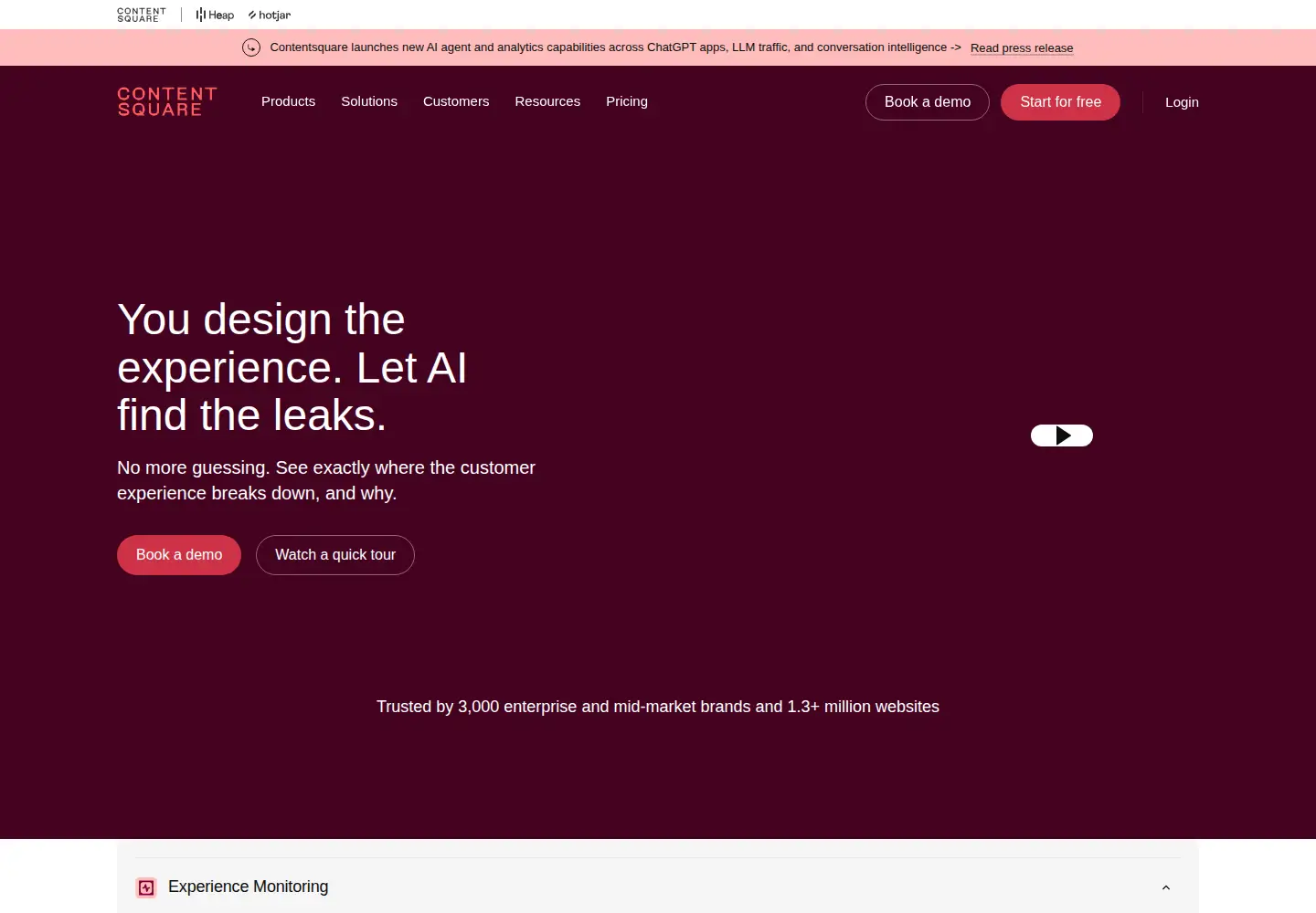 Screenshot of contentsquare.com