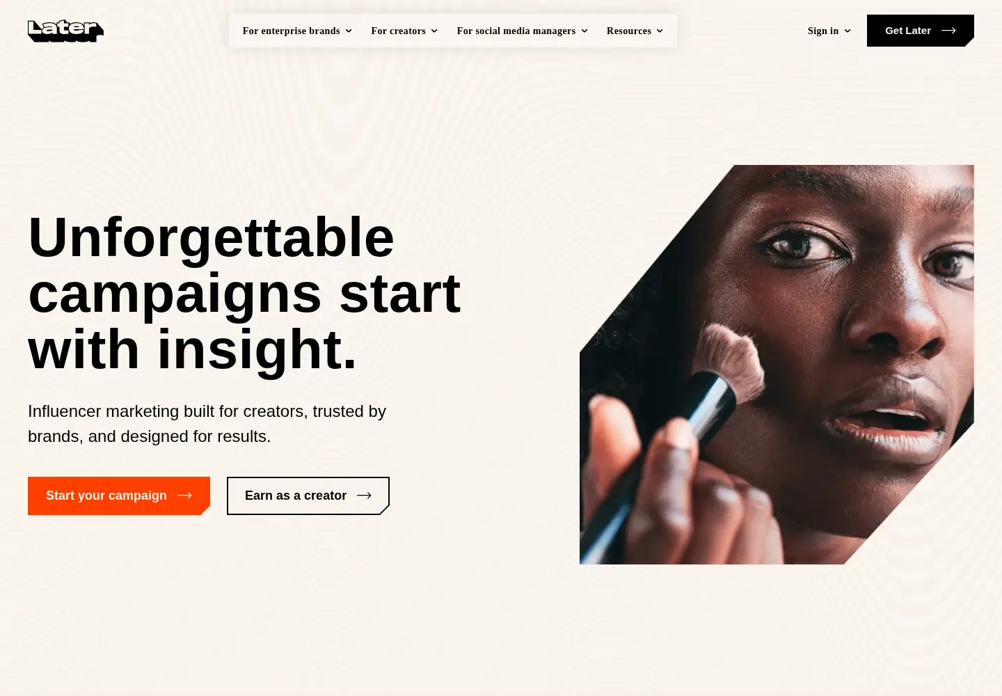 Screenshot of later.com