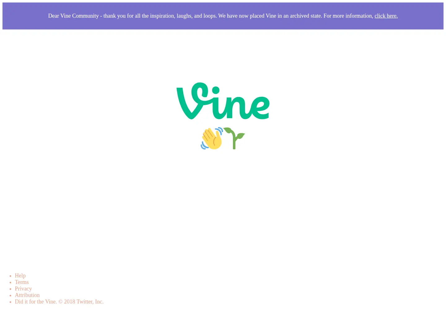 Screenshot of vine.co