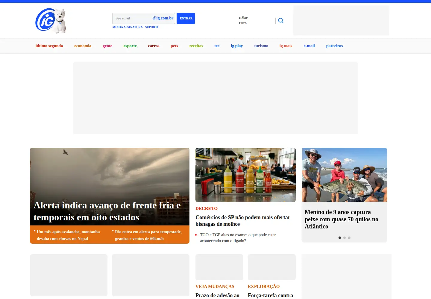 Screenshot of ig.com.br