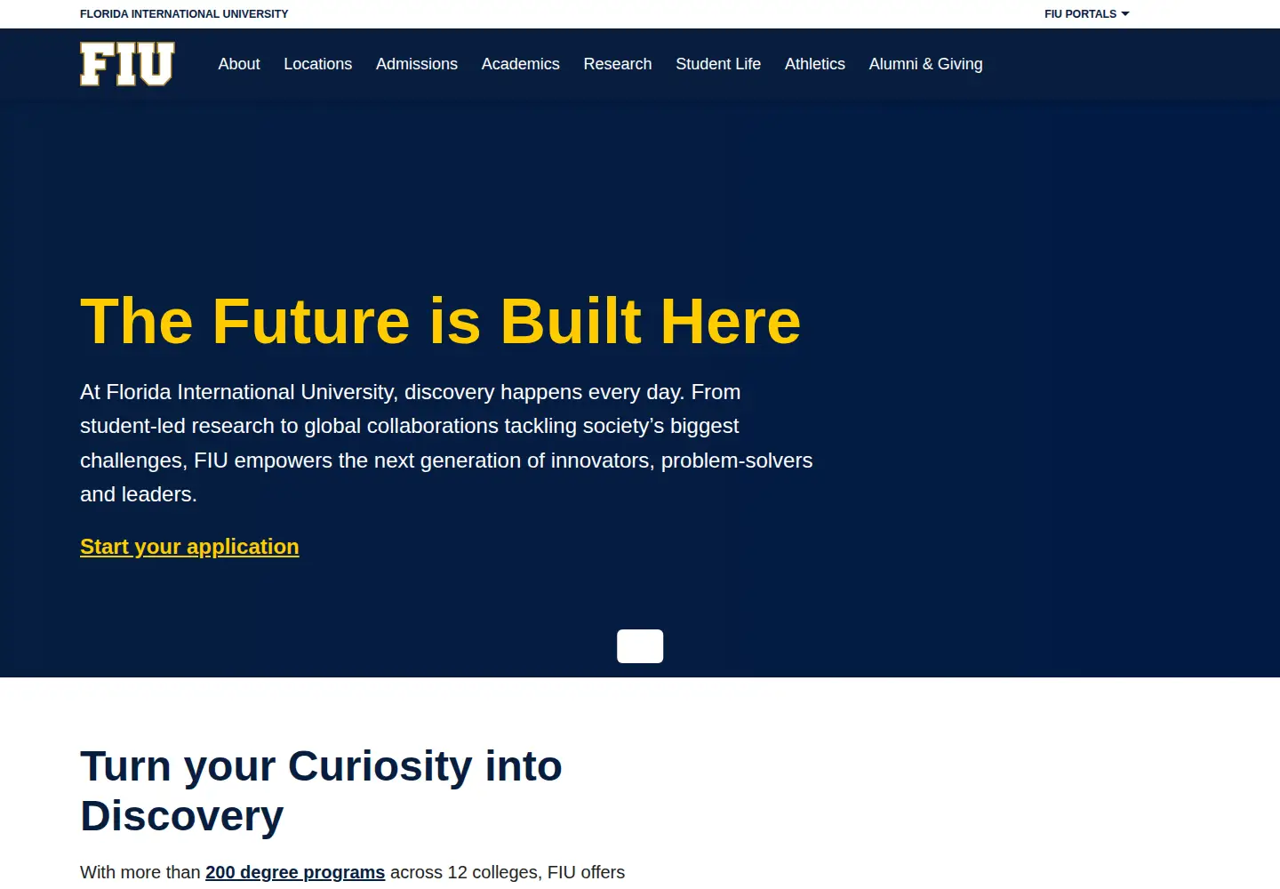Screenshot of fiu.edu