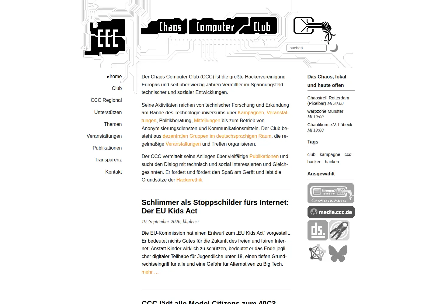Screenshot of ccc.de