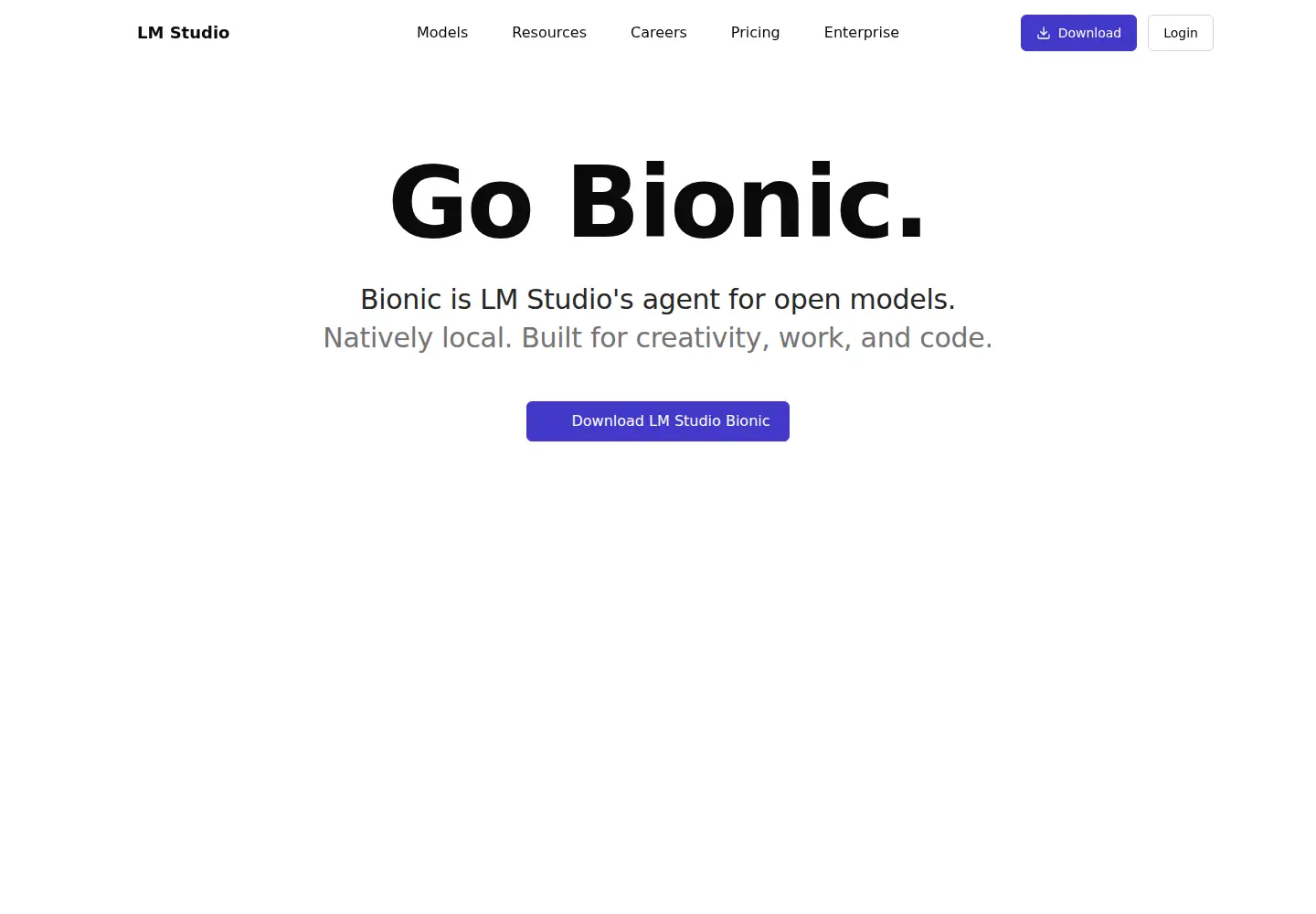 Screenshot of lmstudio.ai