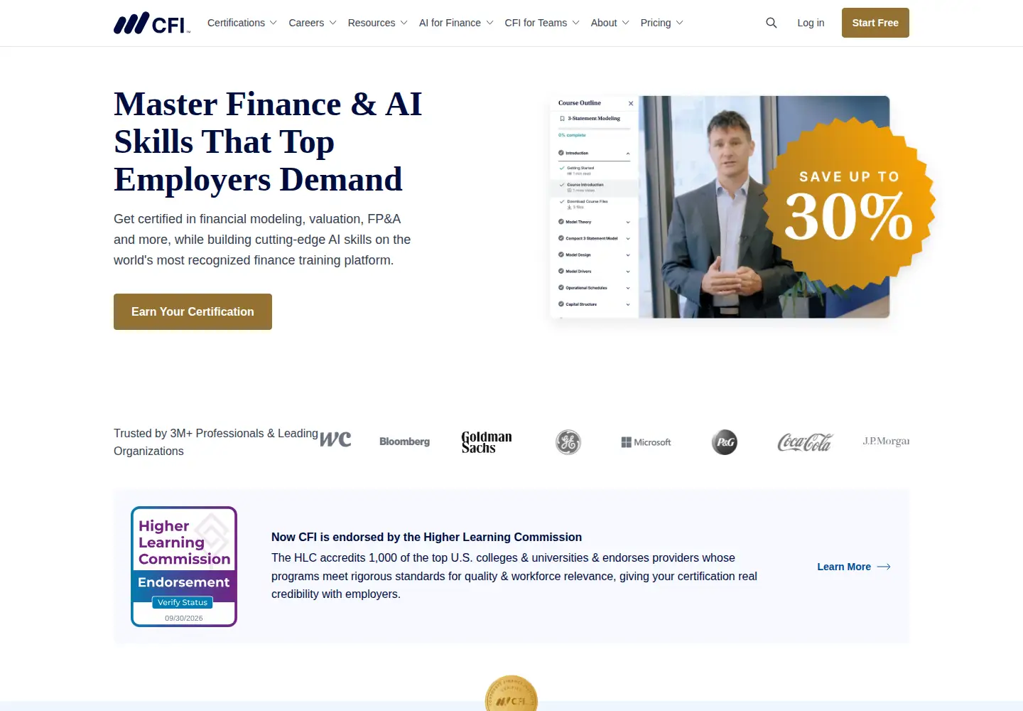 Screenshot of corporatefinanceinstitute.com