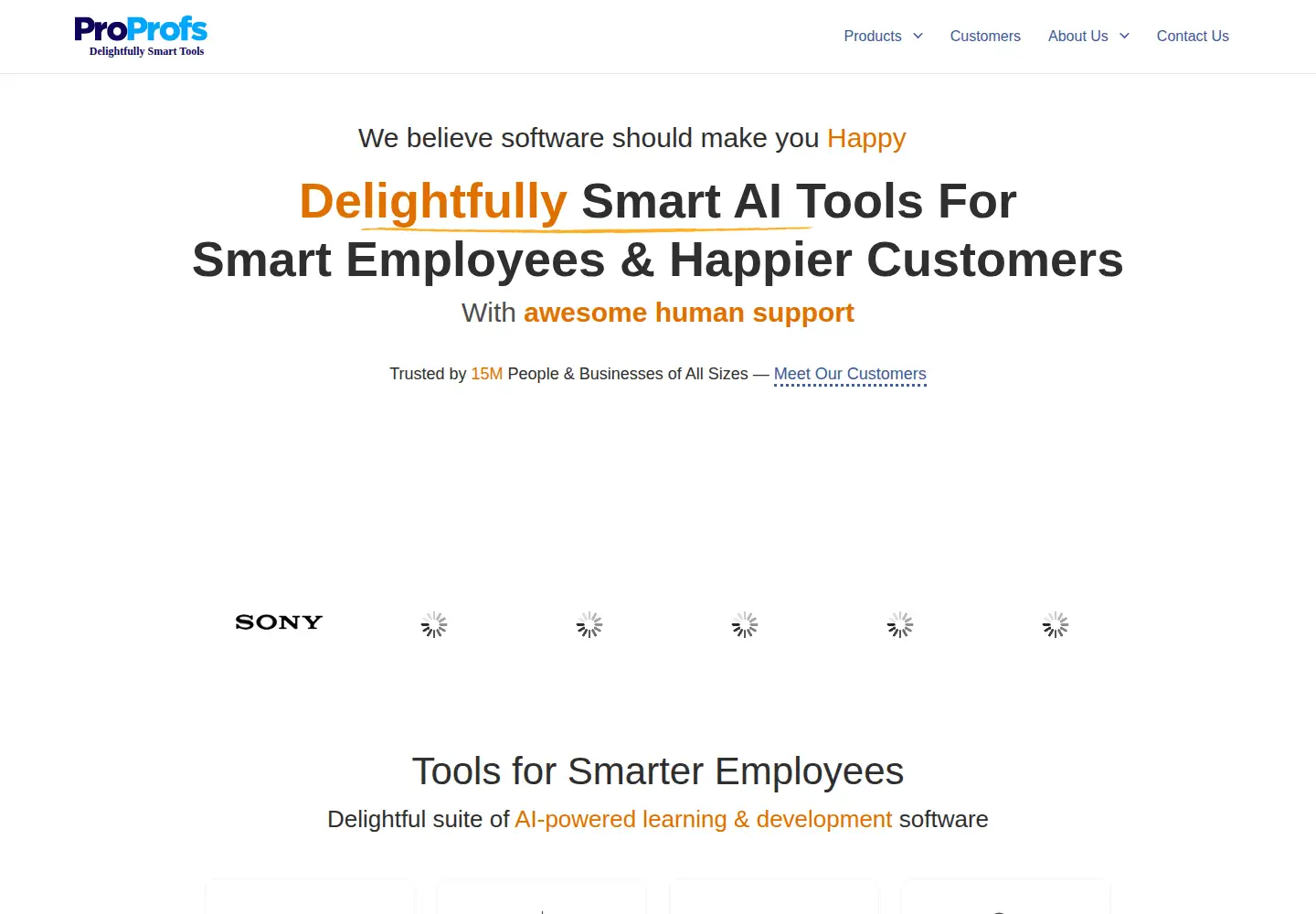 Screenshot of proprofs.com