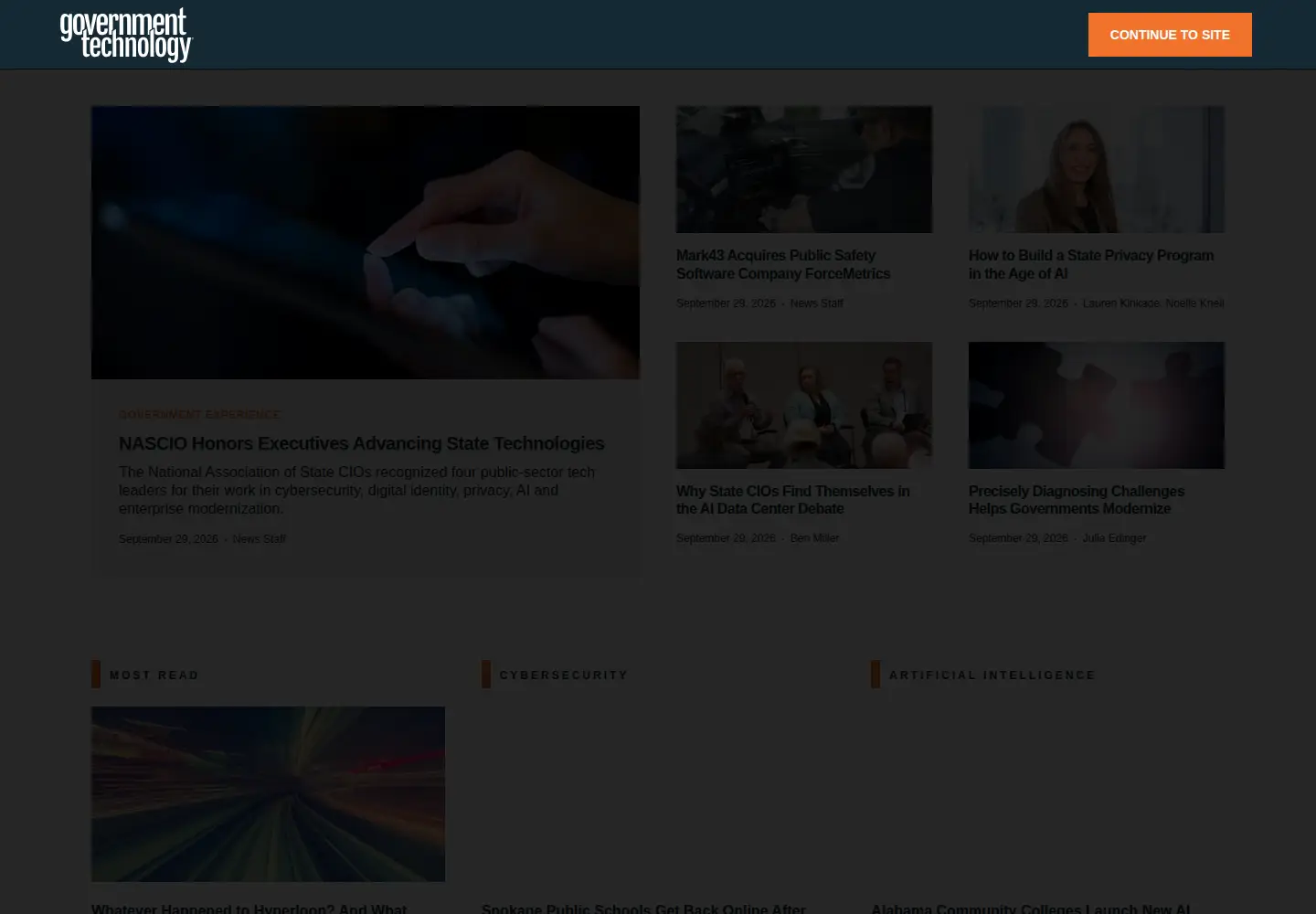 Screenshot of govtech.com