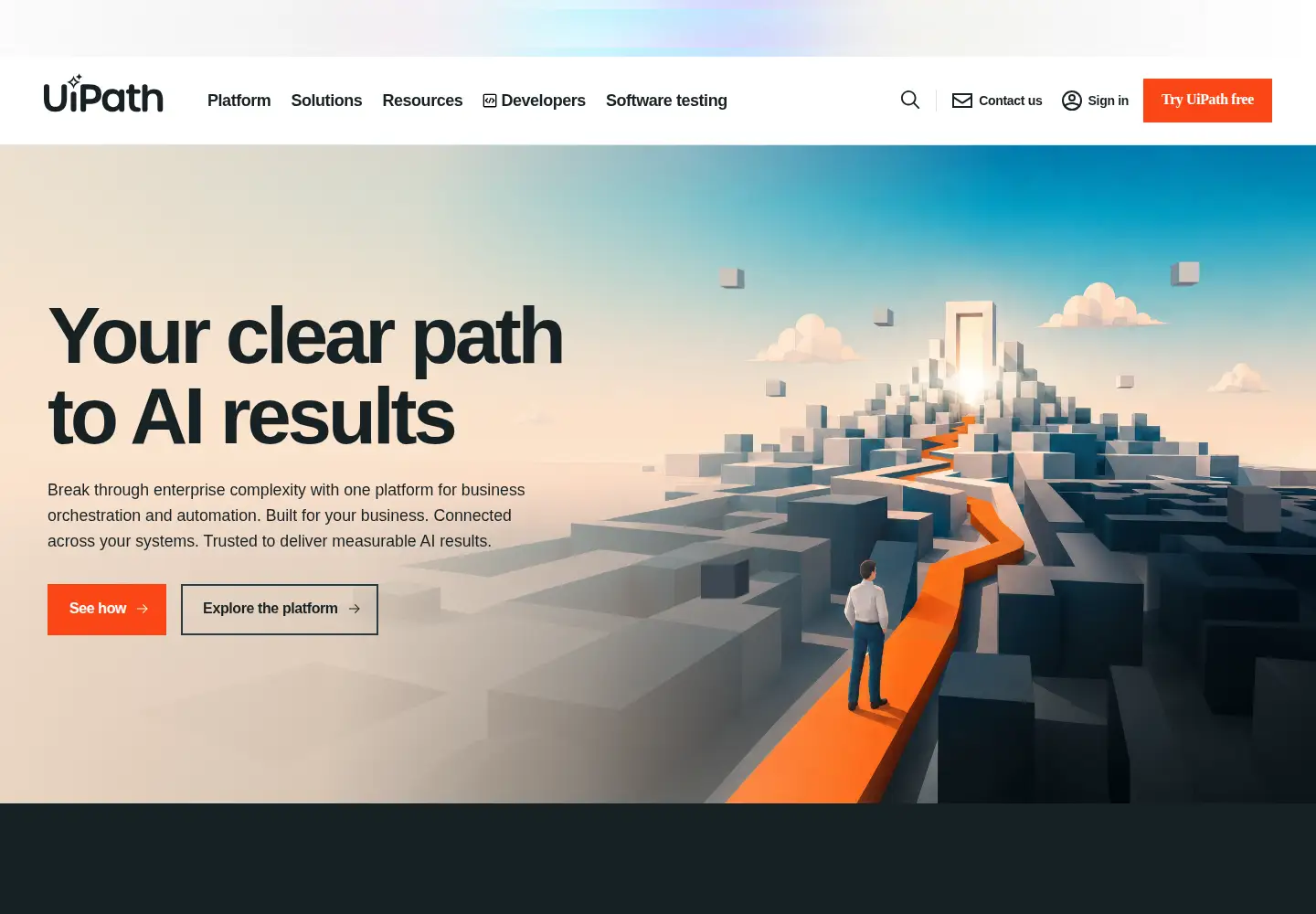 Screenshot of uipath.com