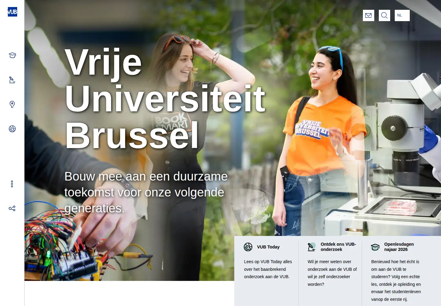 Screenshot of vub.ac.be