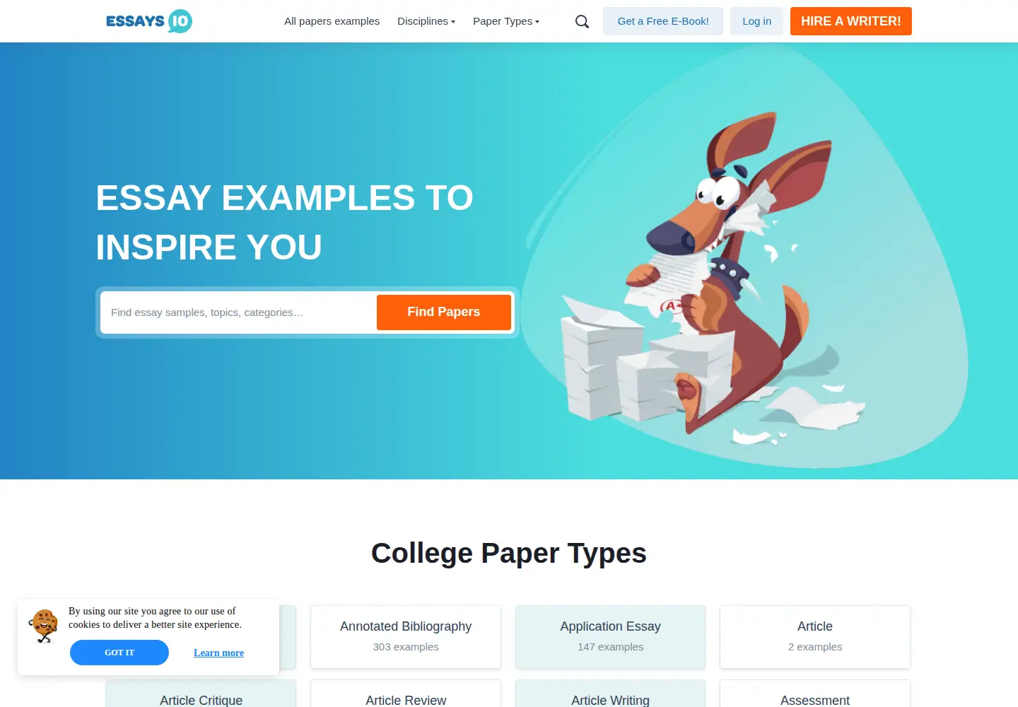 Screenshot of studentshare.org