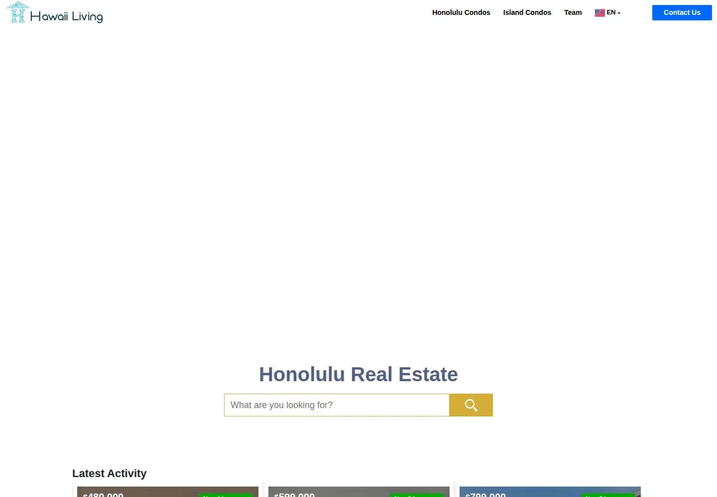 Captured homepage of hawaiiliving.com in the current scan