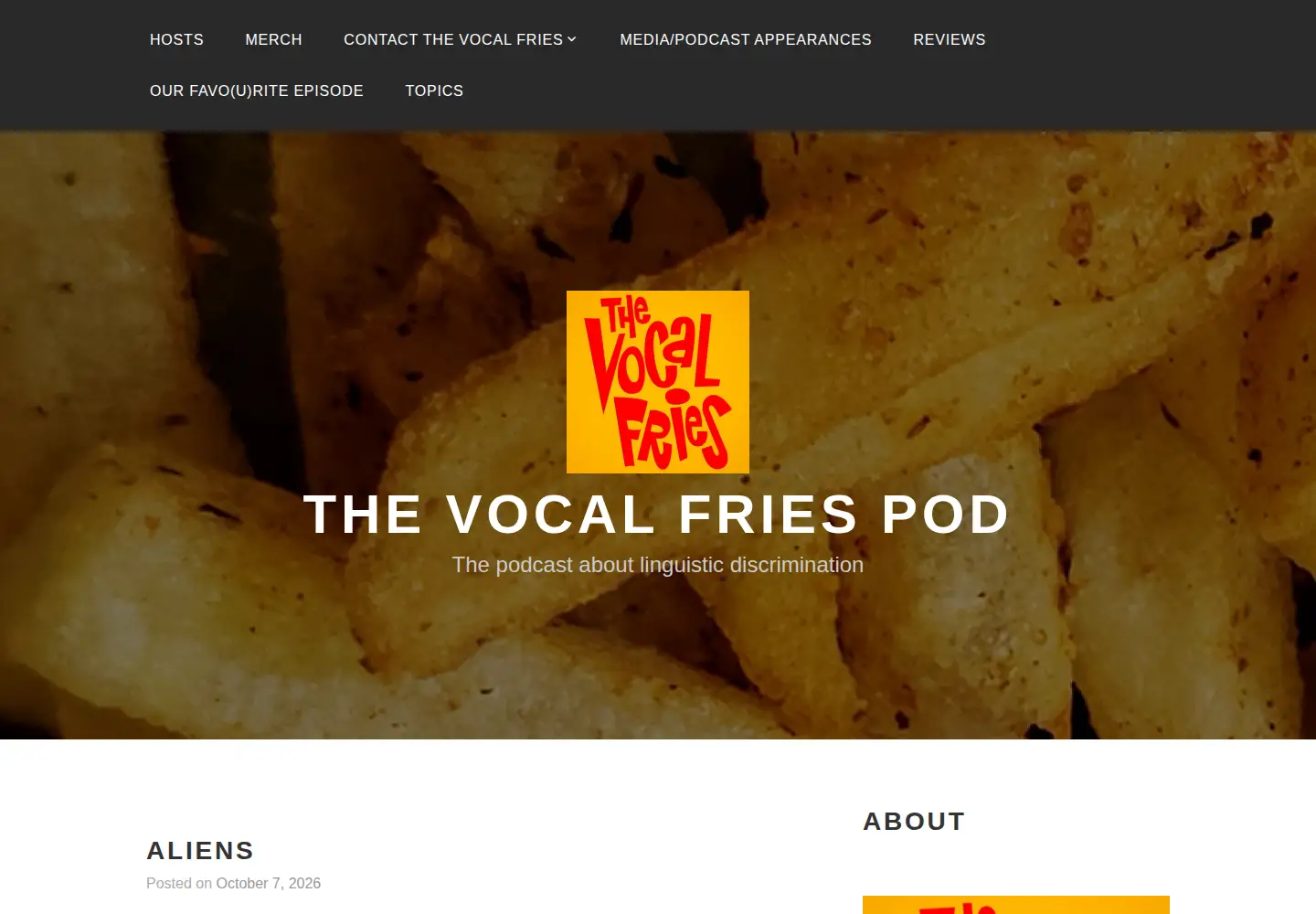 Screenshot of vocalfriespod.com