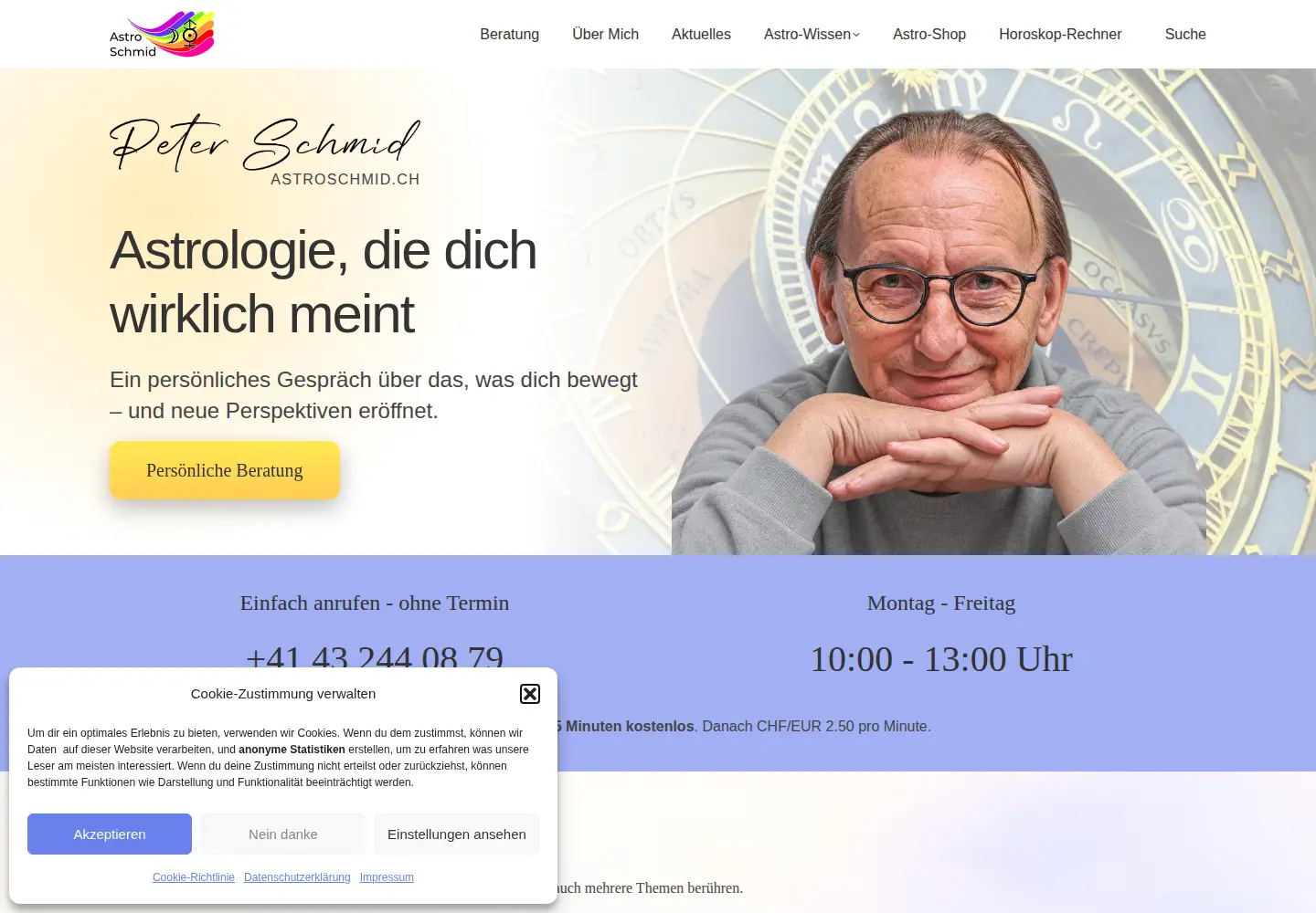 Screenshot of astroschmid.ch