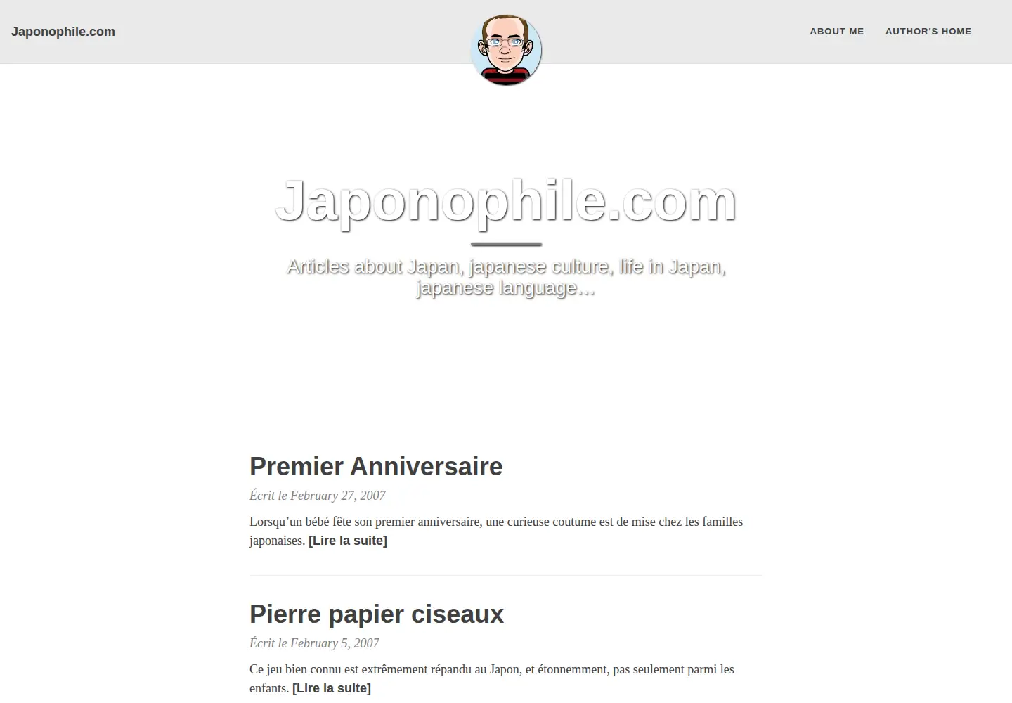 Captured homepage of japonophile.com in the current scan
