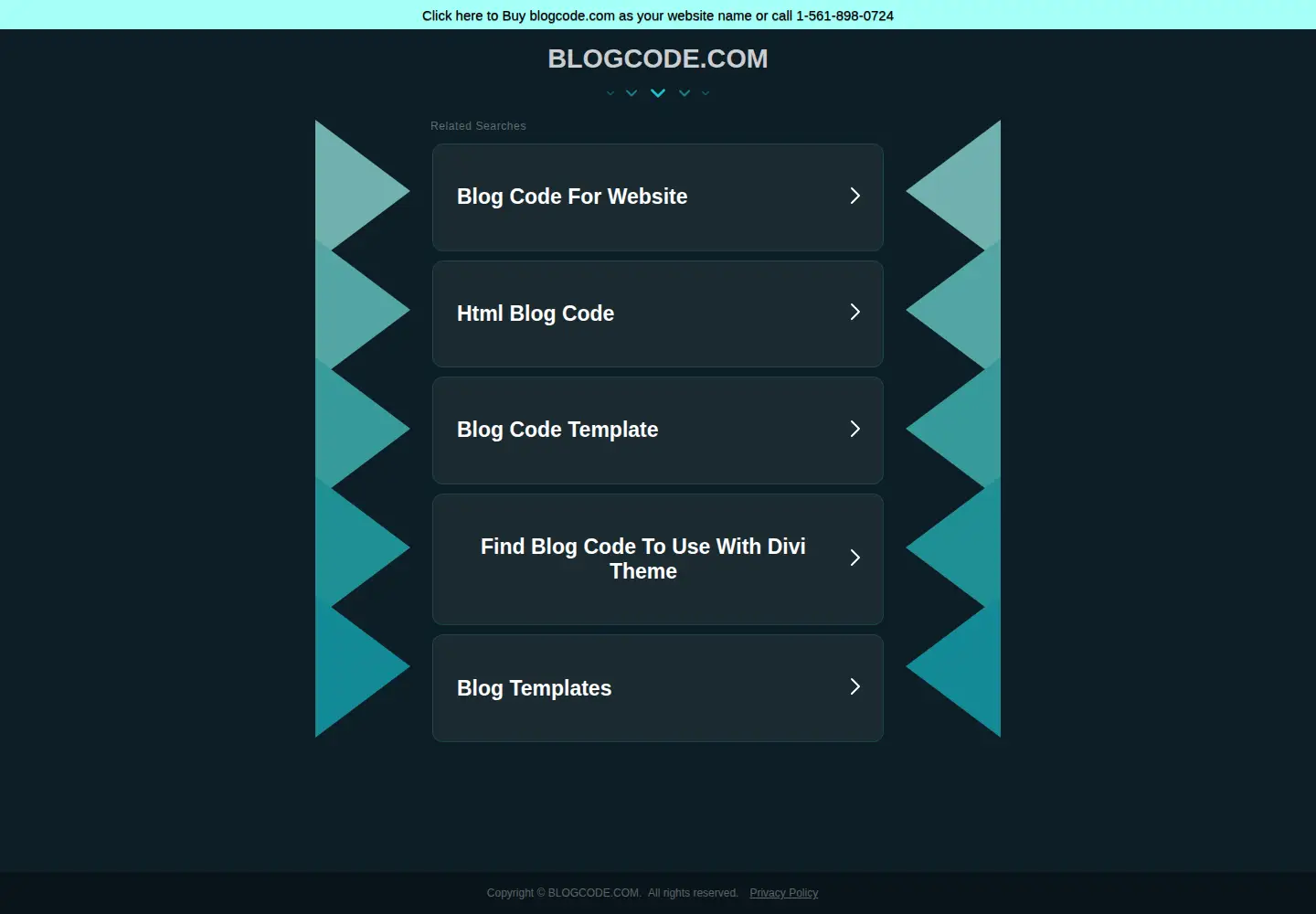 Captured homepage of blogcode.com in the current scan
