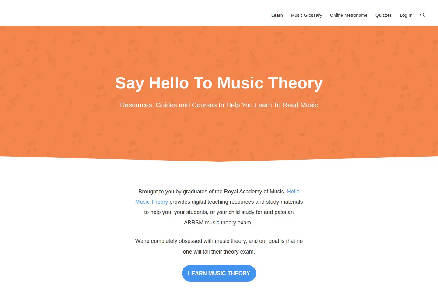 Screenshot of hellomusictheory.com