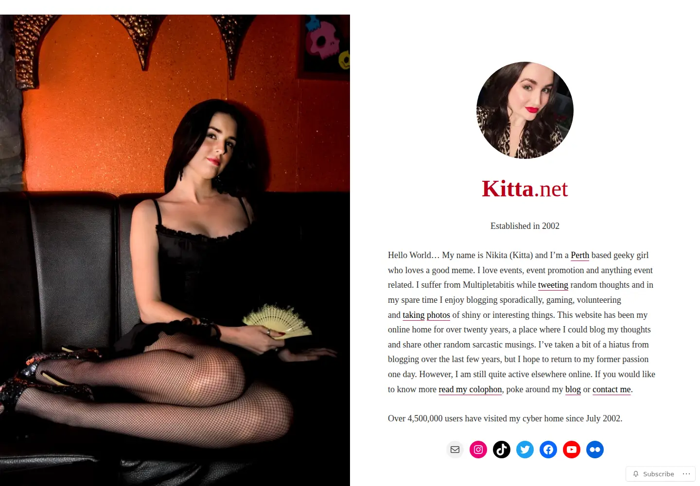 Captured homepage of kitta.net in the current scan