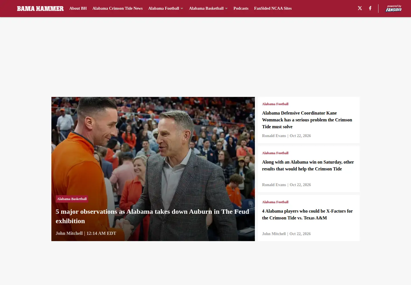 Screenshot of bamahammer.com