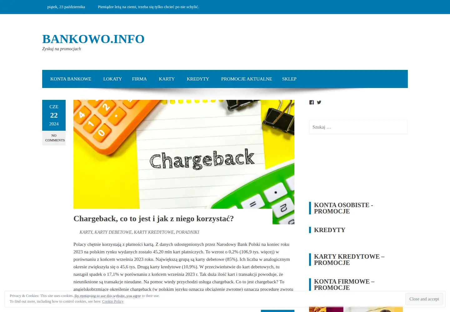 Captured homepage of bankowo.info in the current scan