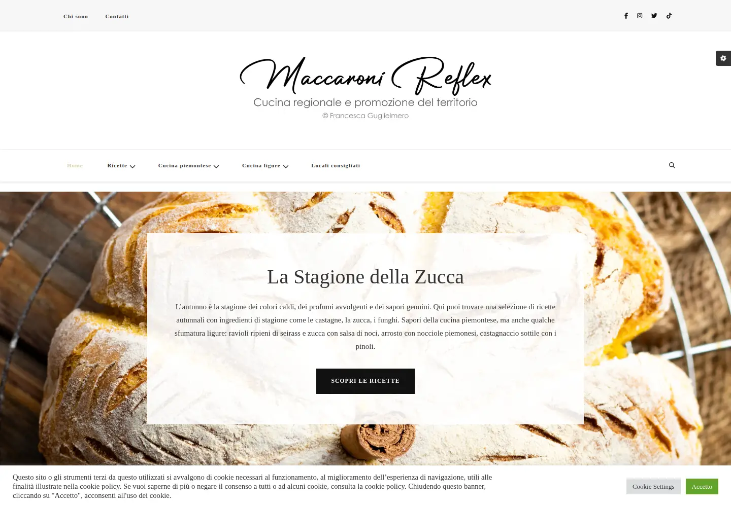 Captured homepage of maccaronireflex.it in the current scan
