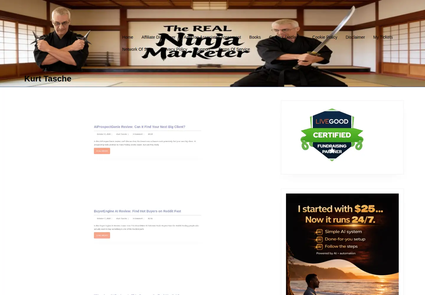 Captured homepage of kurttasche.com in the current scan