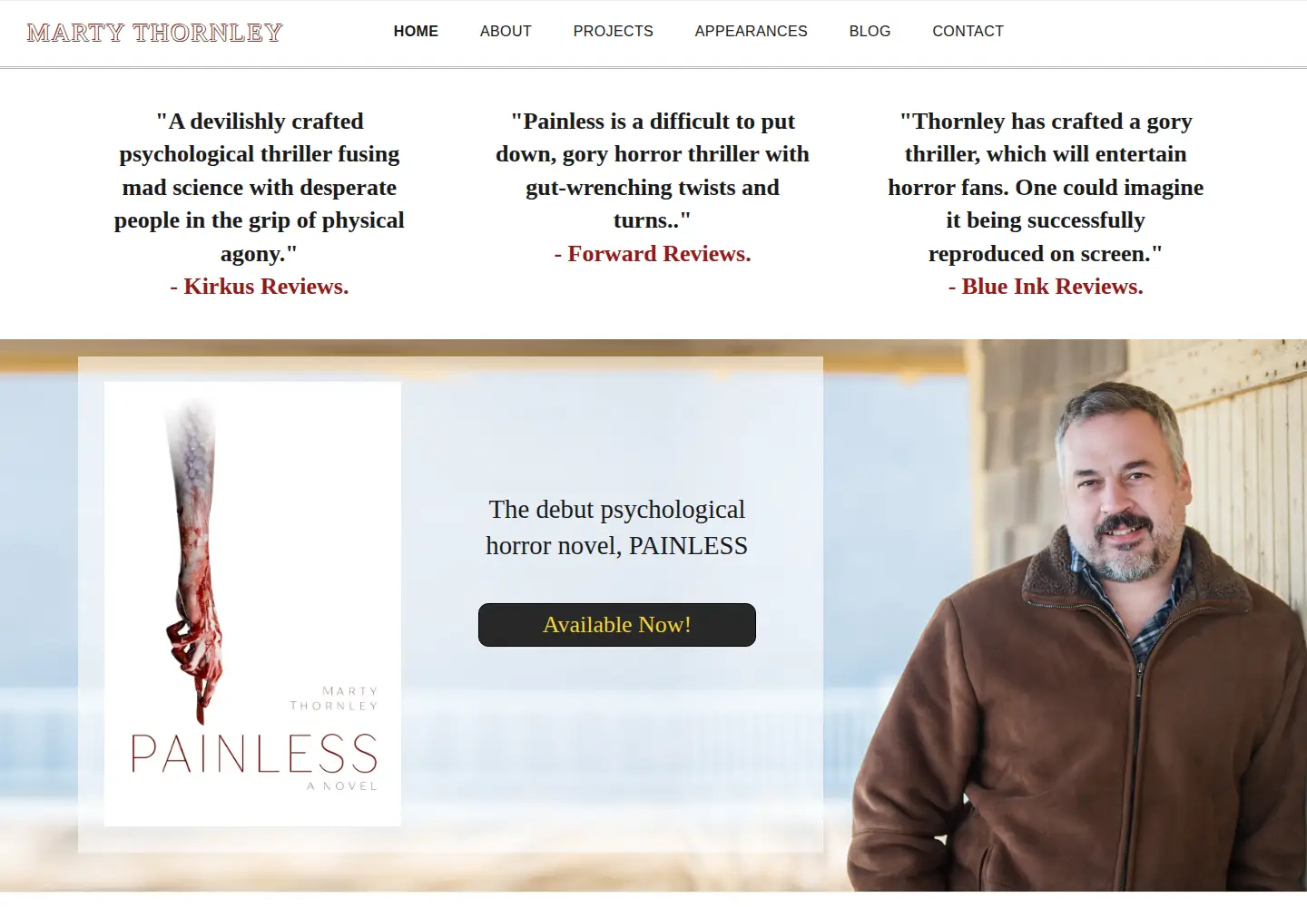 Screenshot of martythornley.com