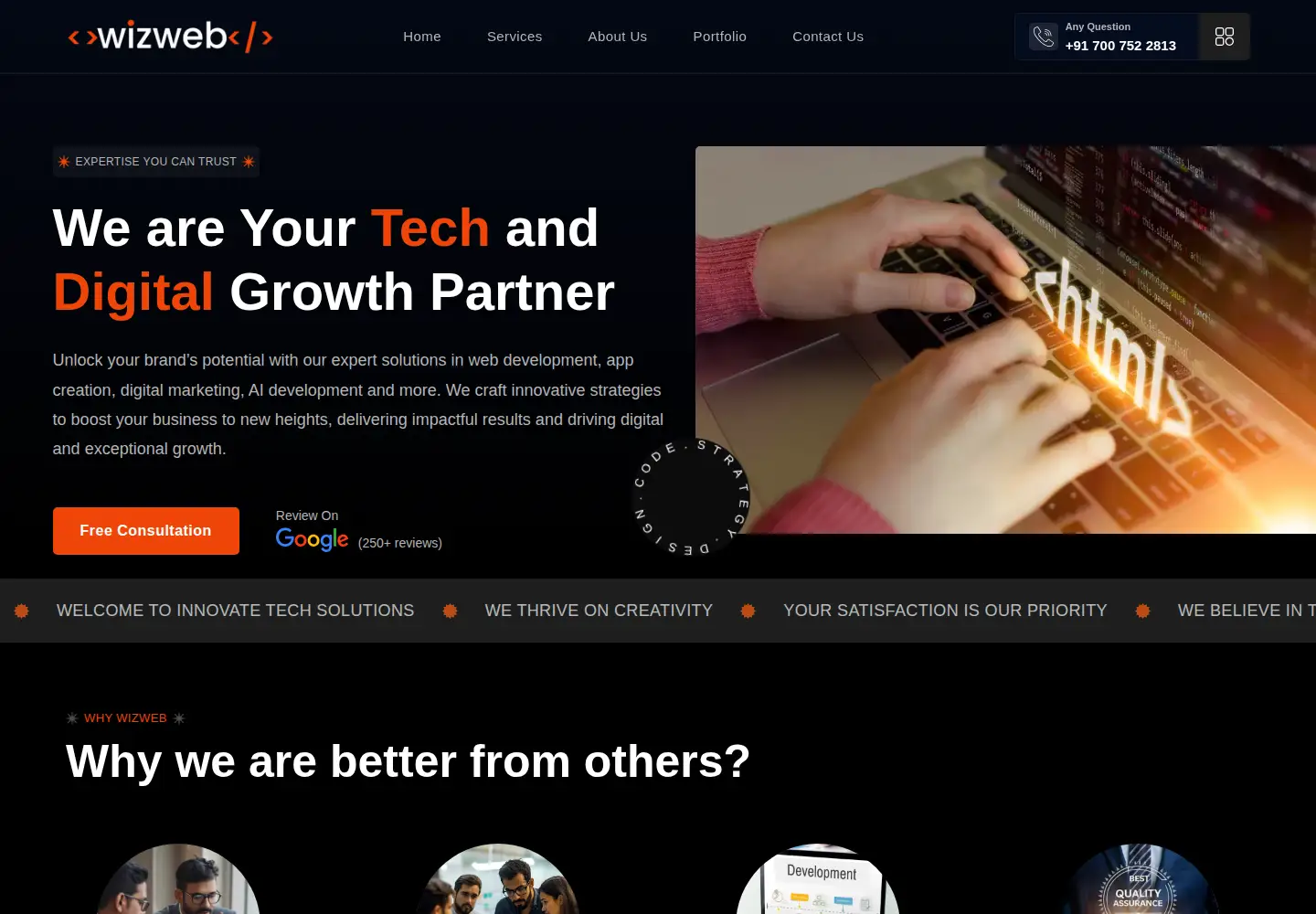 Screenshot of wizwebitsolutions.com