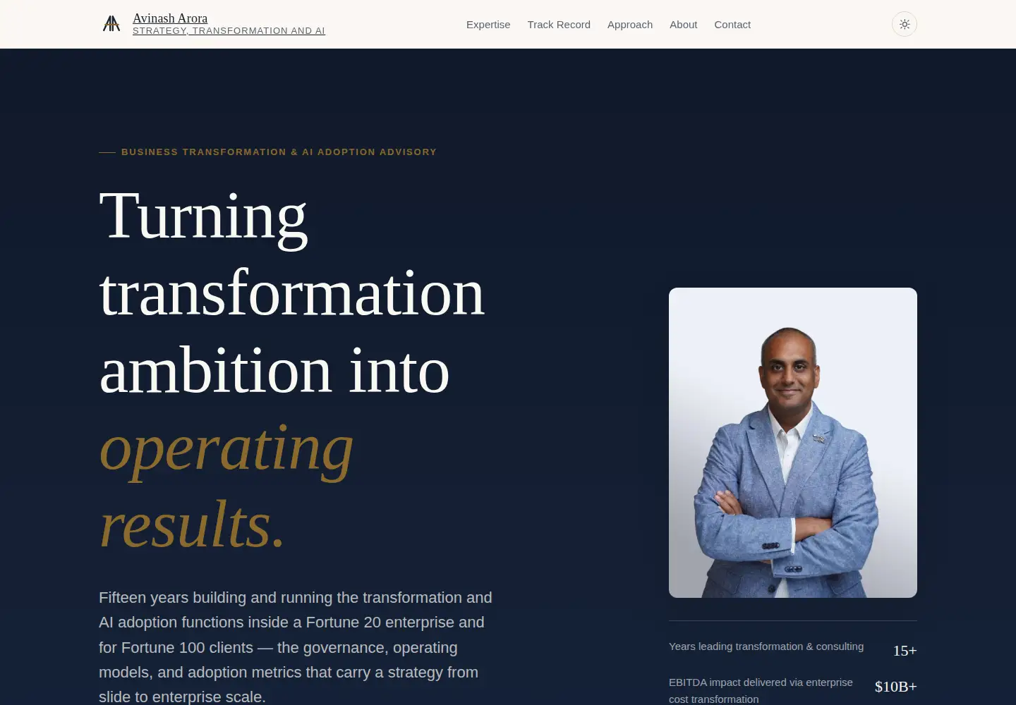 Screenshot of avinasharora.com