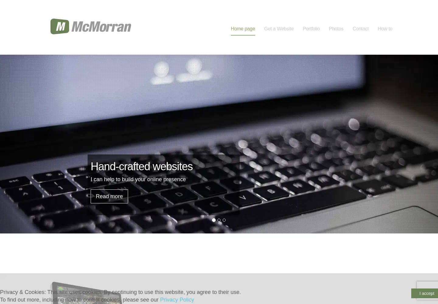 Captured homepage of mcmorranmedia.com in the current scan