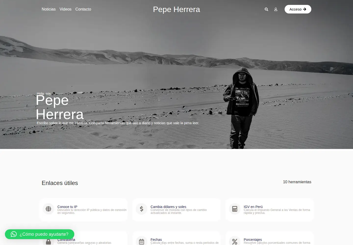 Screenshot of pepeherrera.com