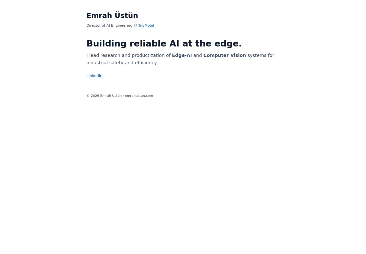 Screenshot of emrahustun.com