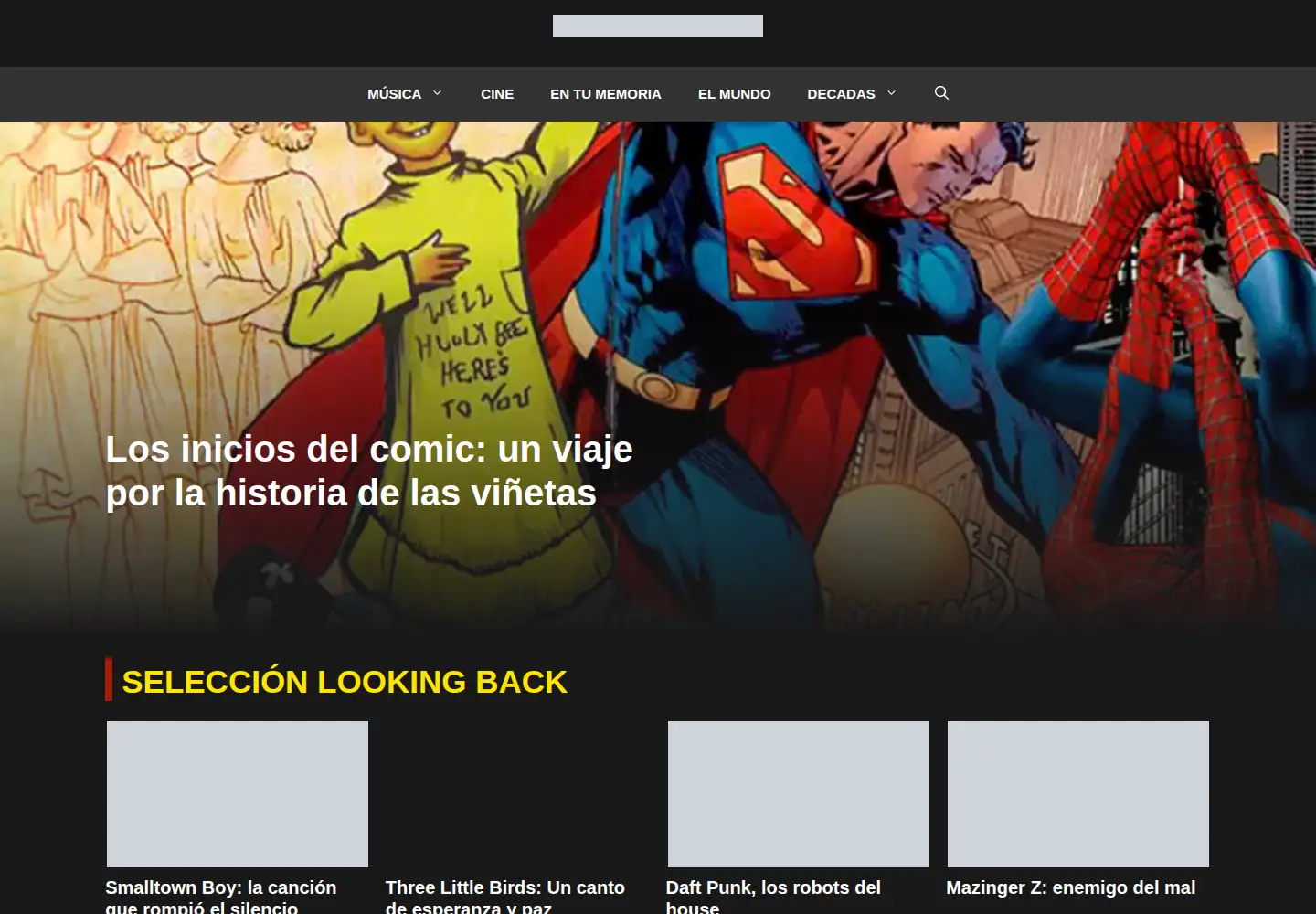 Captured homepage of lookingback.com.mx in the current scan