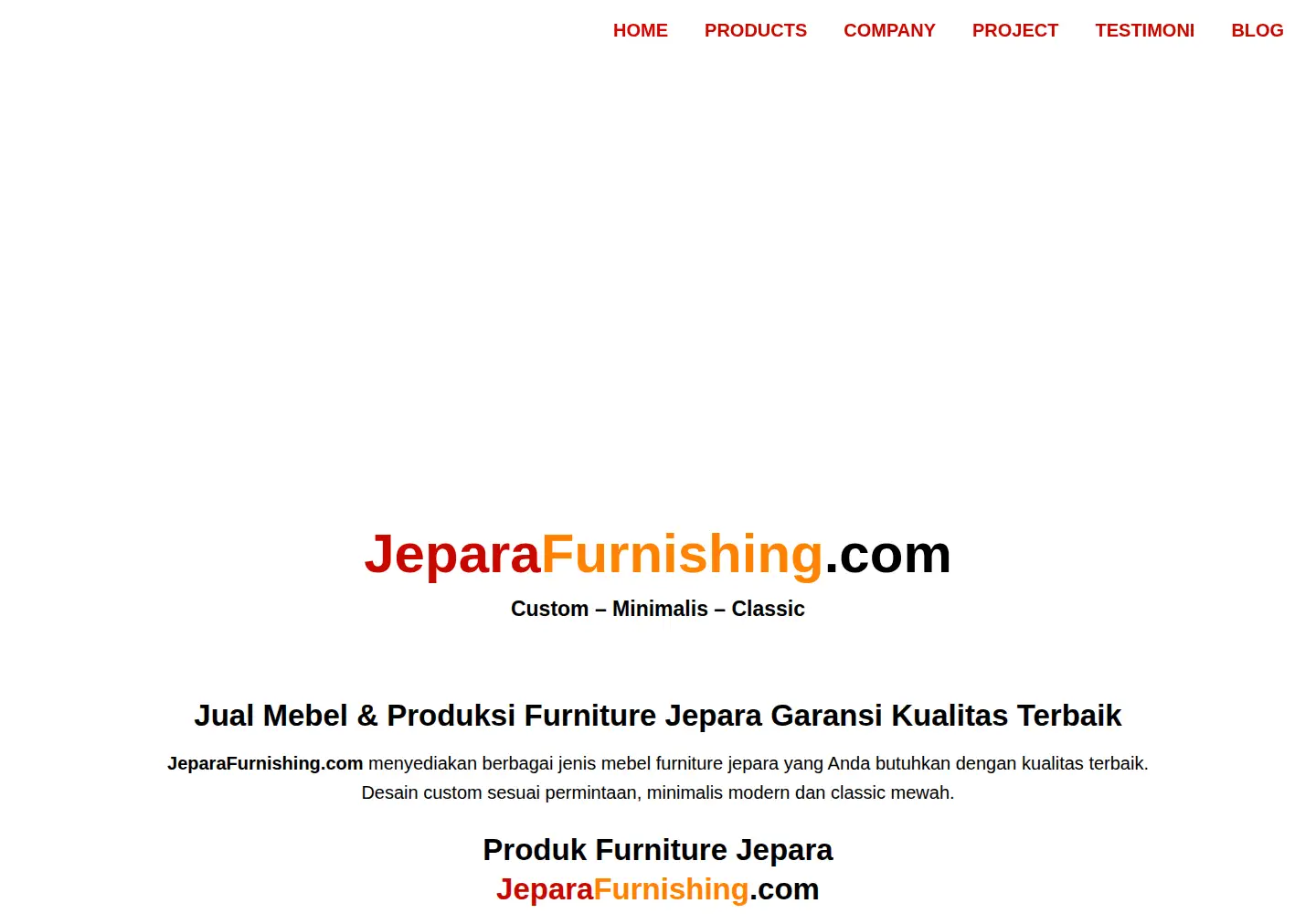 Screenshot of jeparafurnishing.com