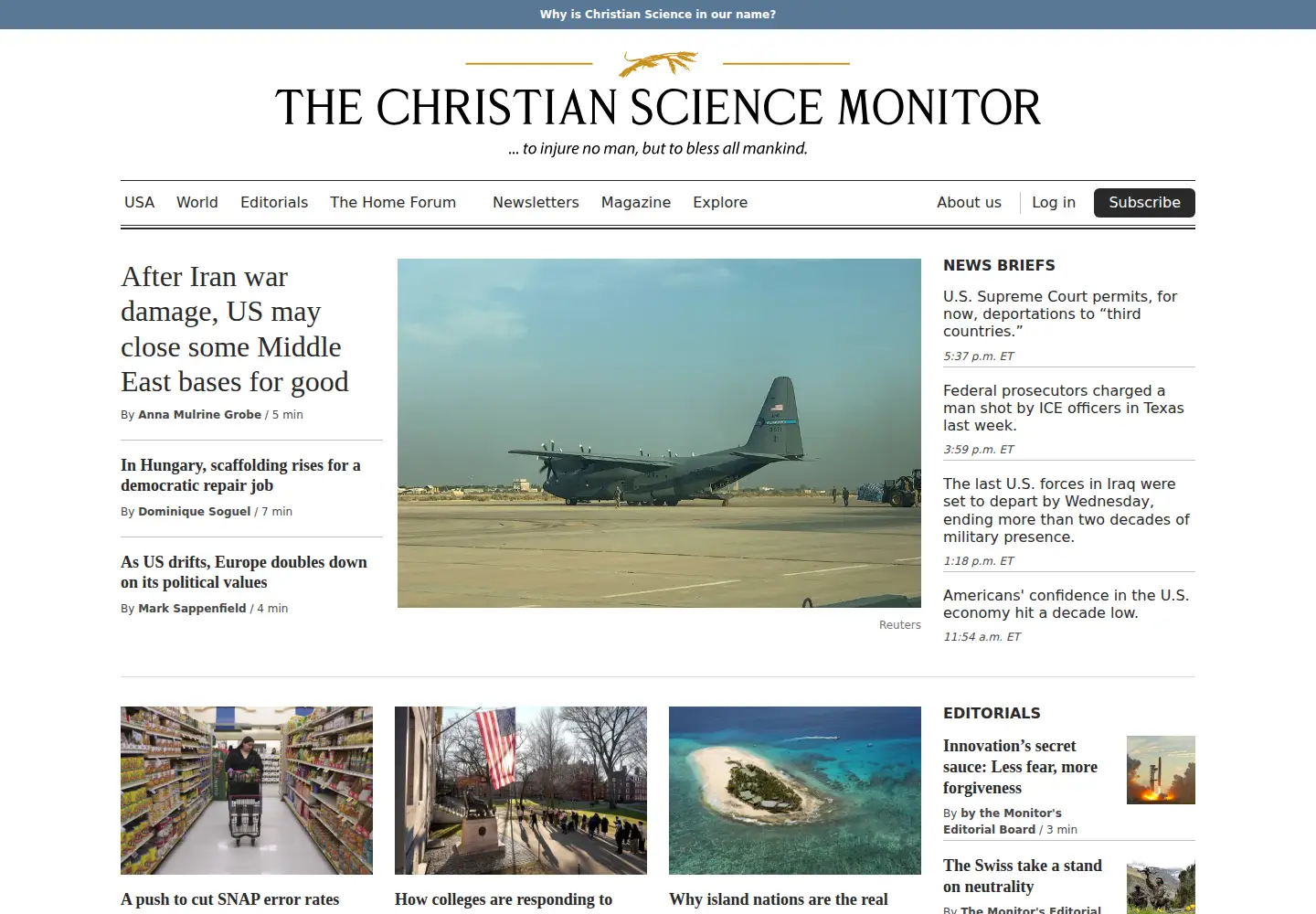 Screenshot of csmonitor.com
