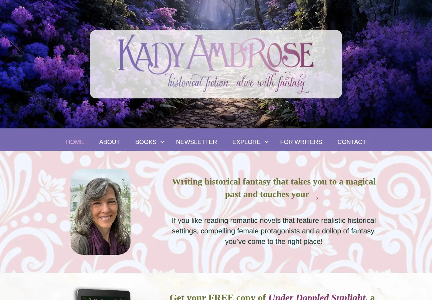 Captured homepage of kadyambrose.com in the current scan