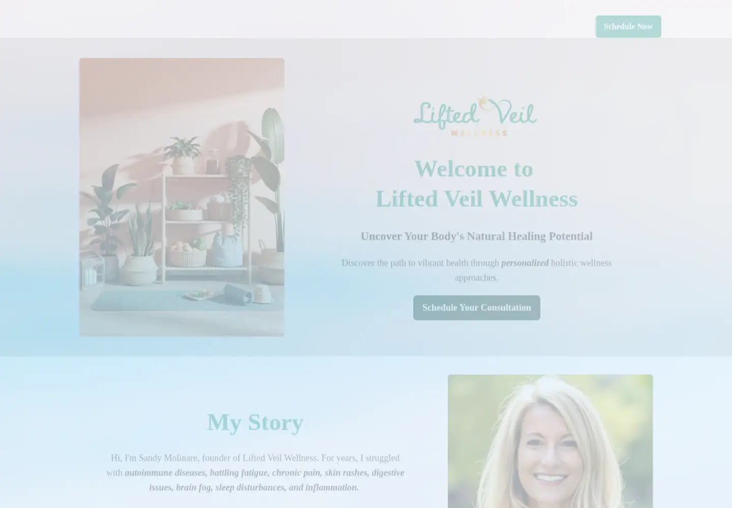 Screenshot of liftedveil.com