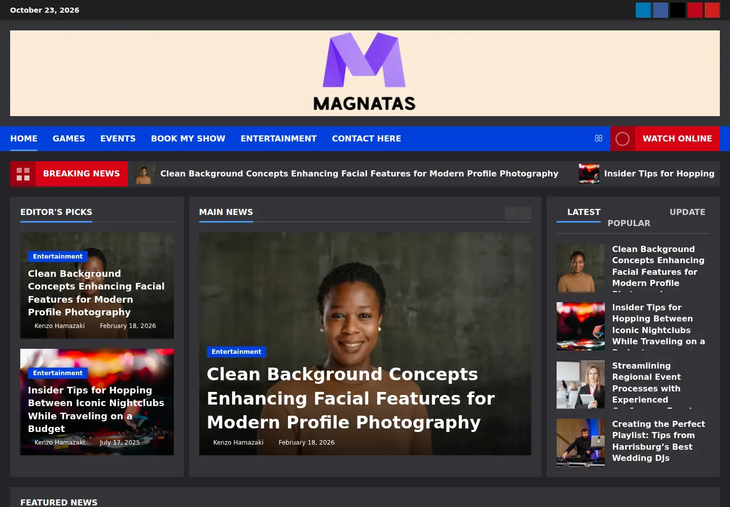 Screenshot of magnatas.net
