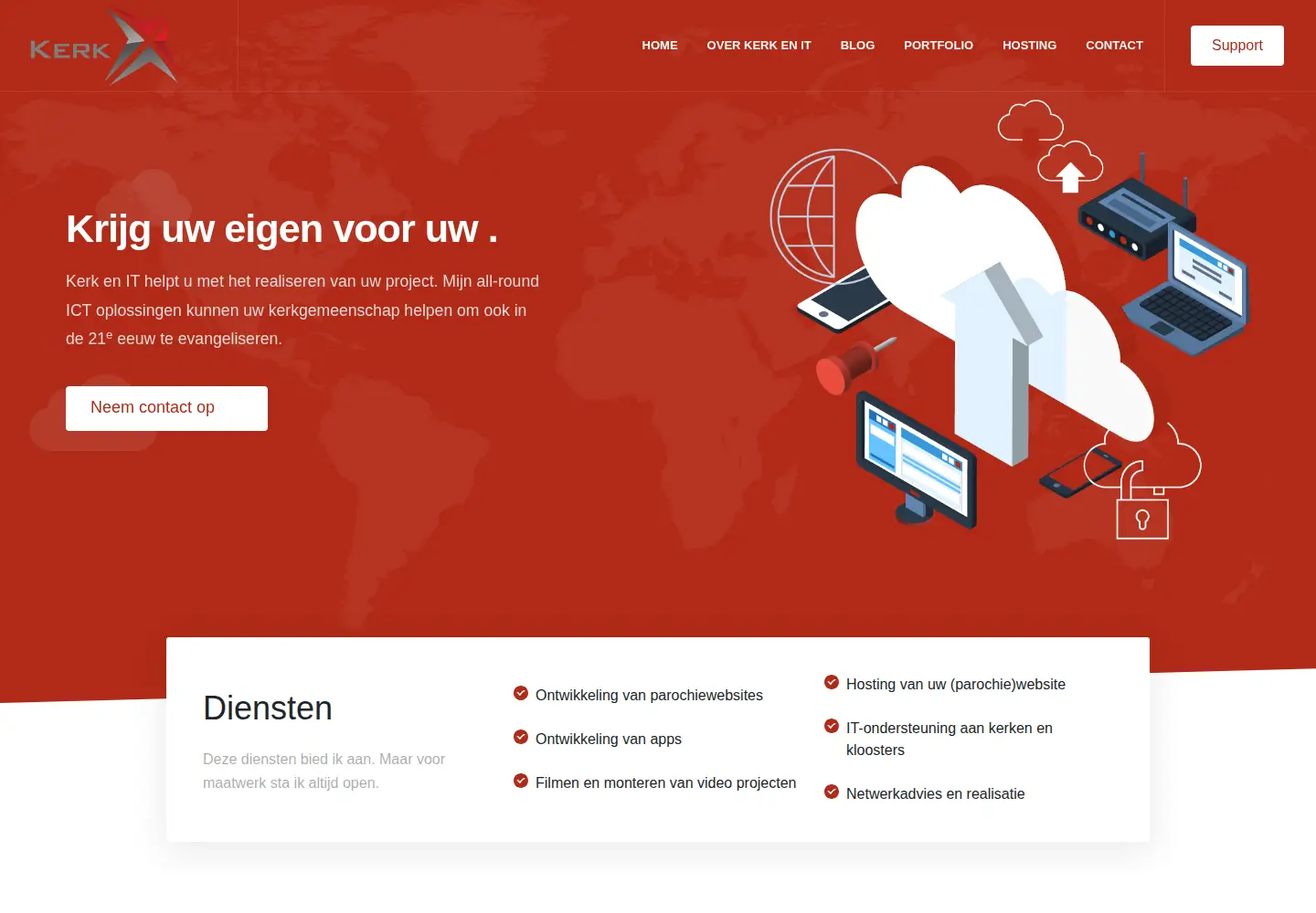 Captured homepage of kerkenit.nl in the current scan