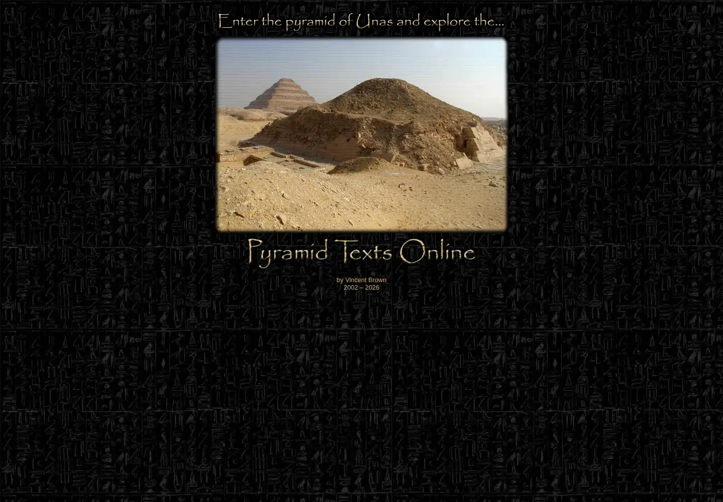 Captured homepage of talkingpyramids.com in the current scan