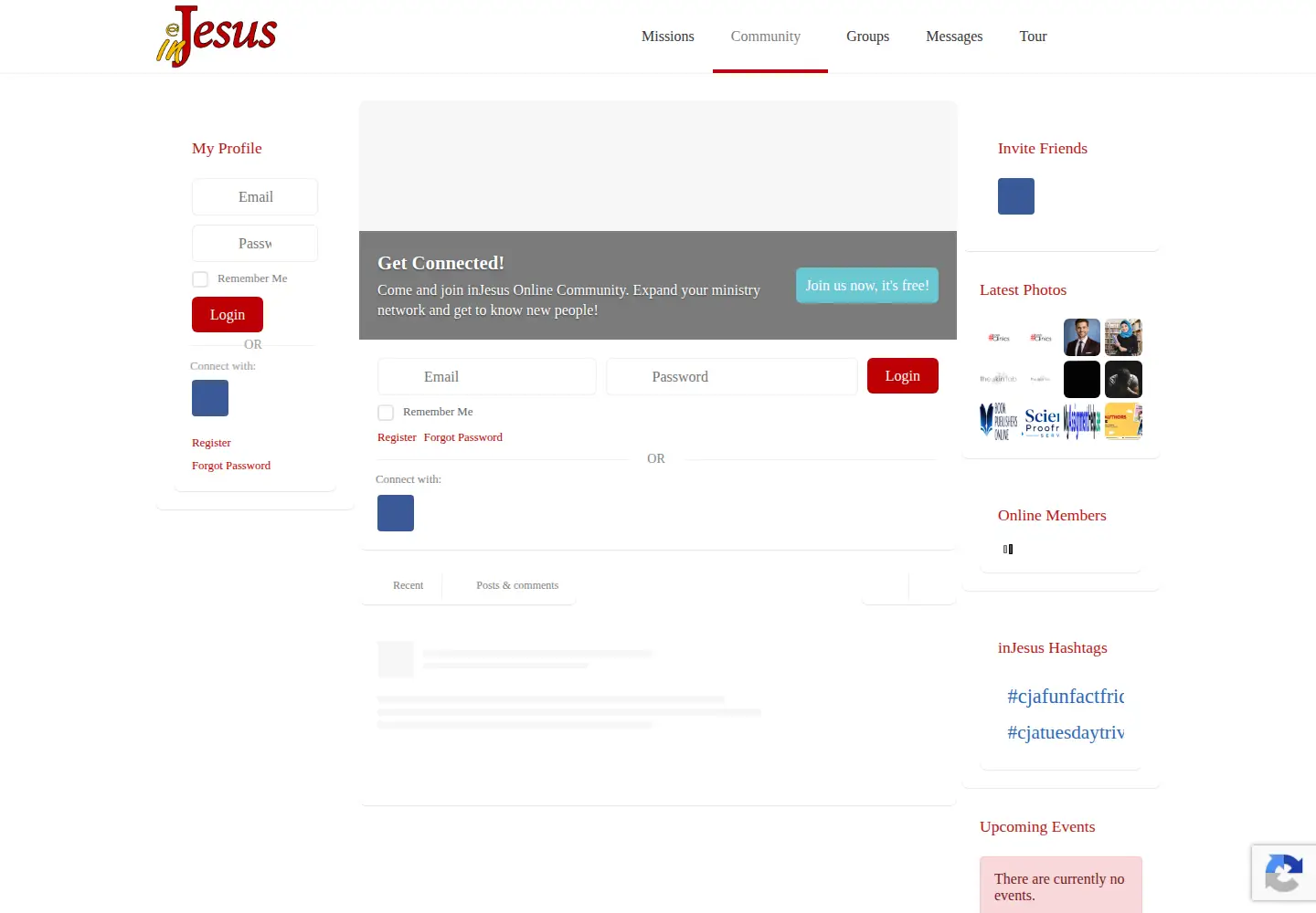 Captured homepage of injesus.com in the current scan