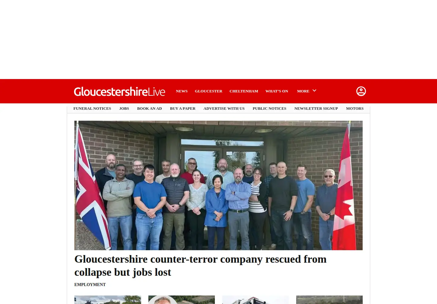 Screenshot of gloucestershireecho.co.uk