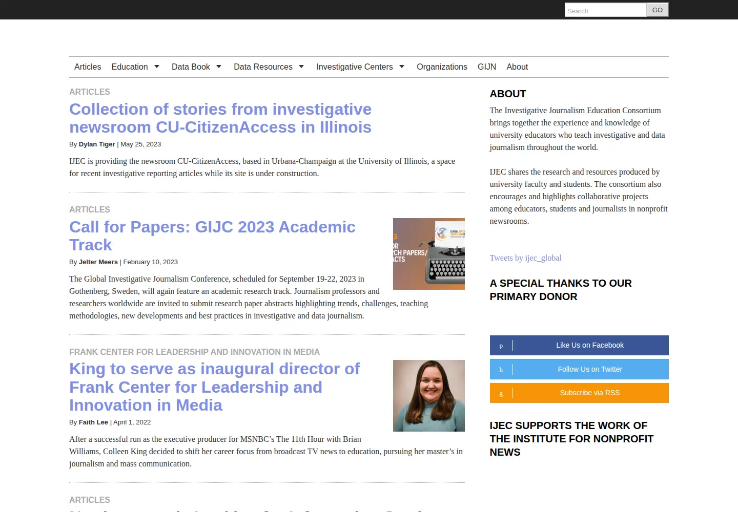 Screenshot of ijec.org