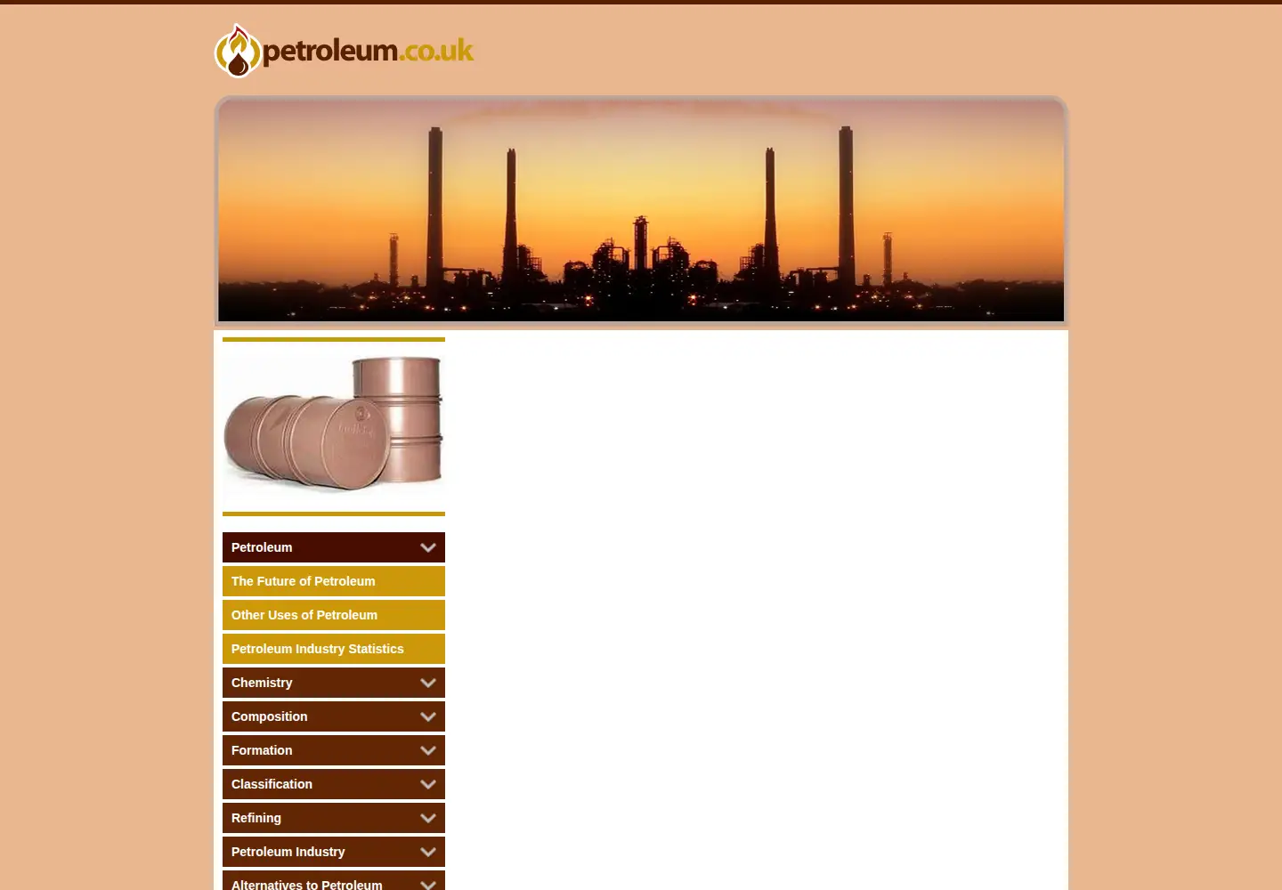 Screenshot of petroleum.co.uk