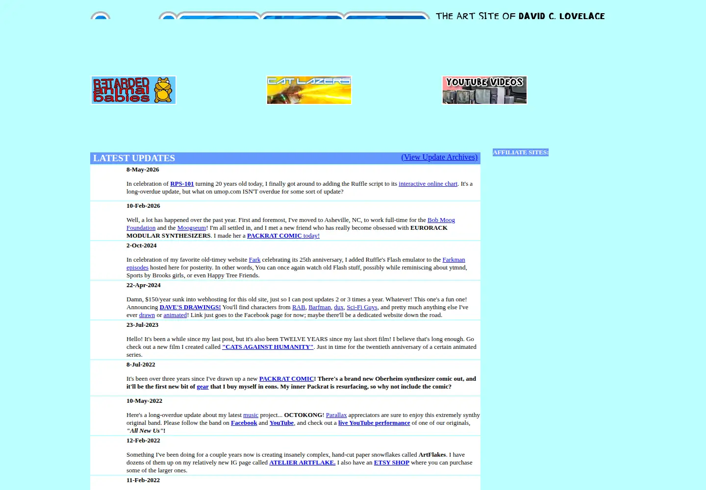 Captured homepage of umop.com in the current scan
