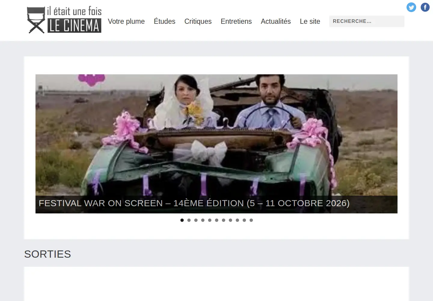 Screenshot of iletaitunefoislecinema.com