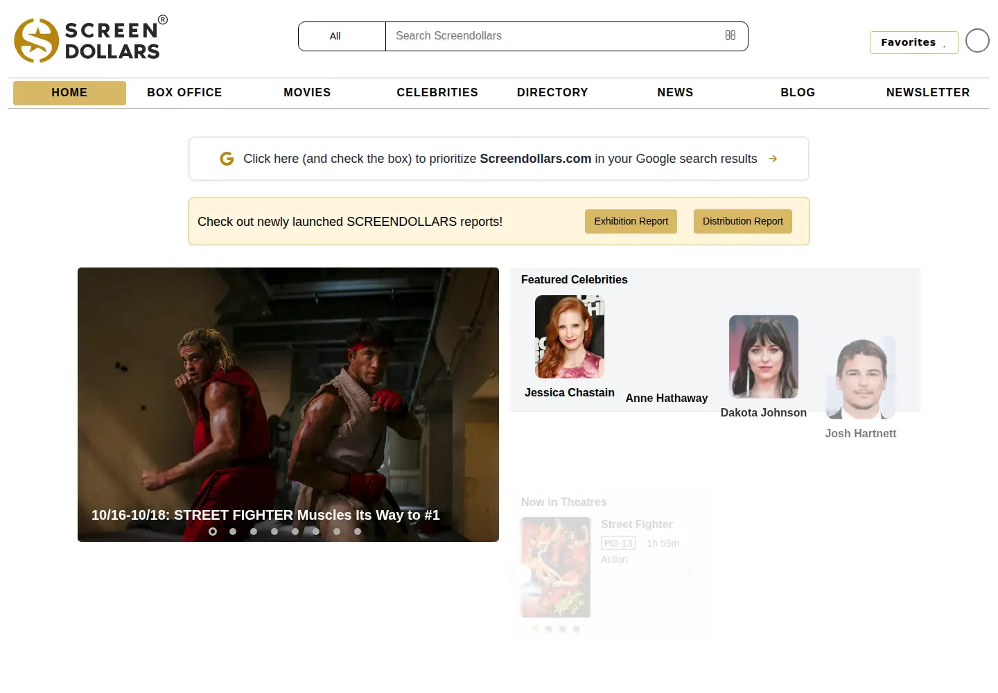 Screenshot of screendollars.com