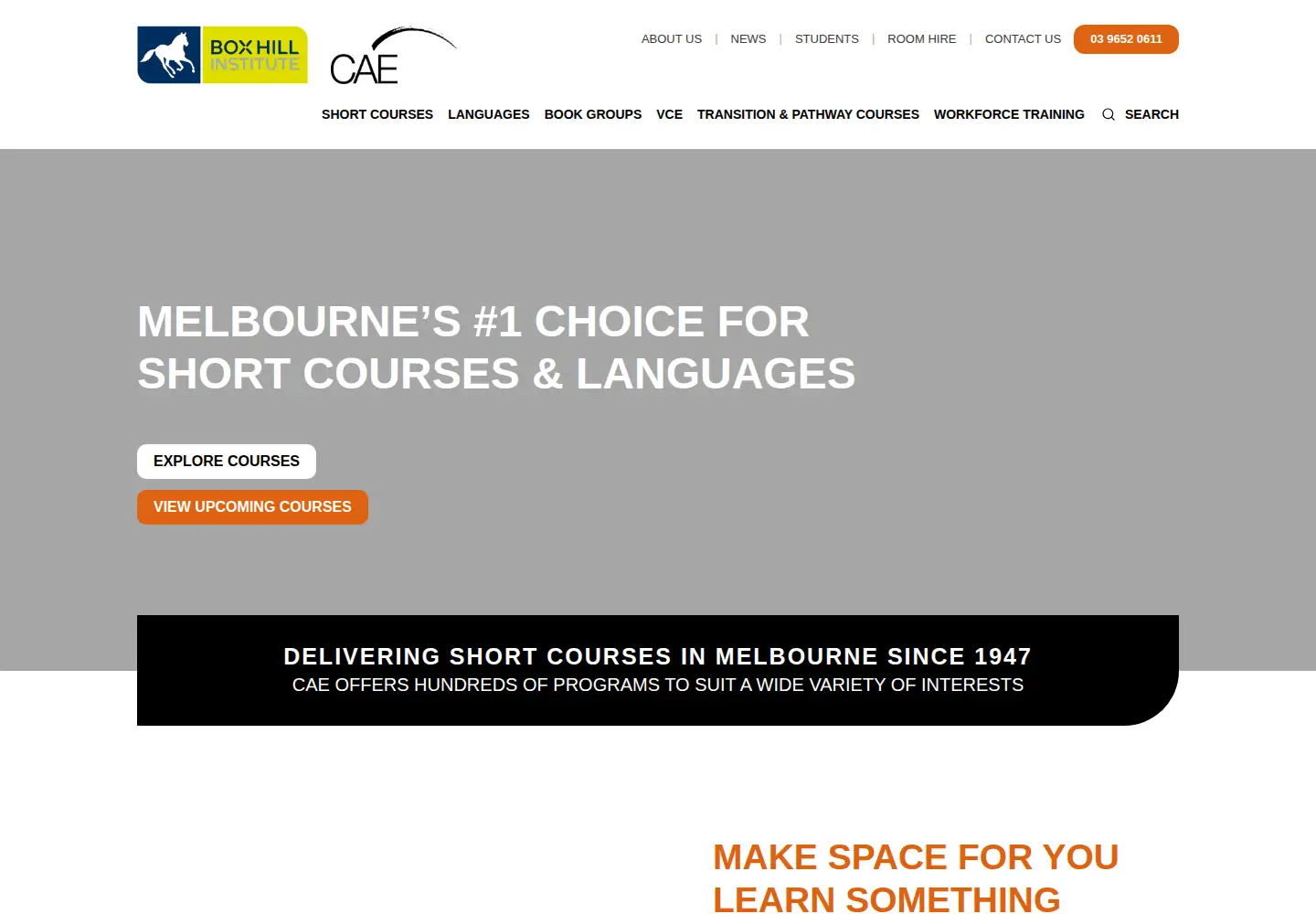 Screenshot of cae.edu.au