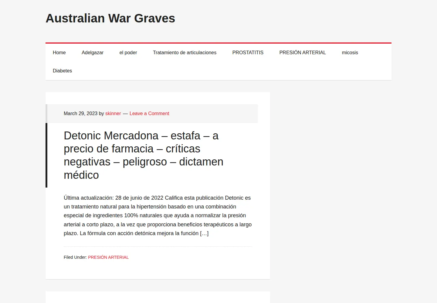 Screenshot of australianwargraves.org