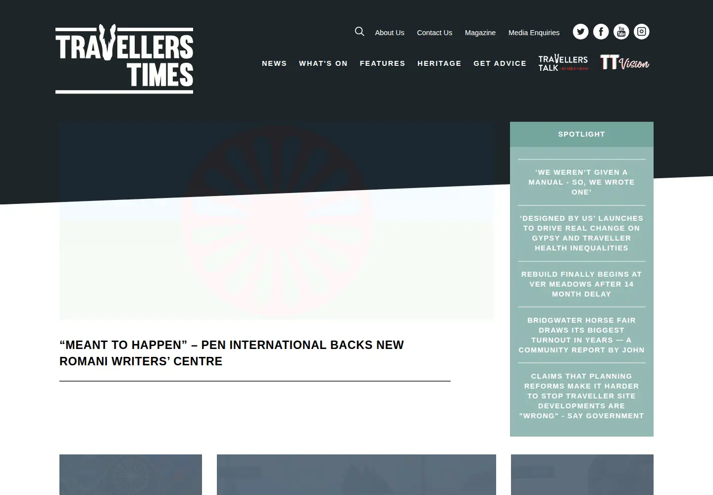 Screenshot of travellerstimes.org.uk