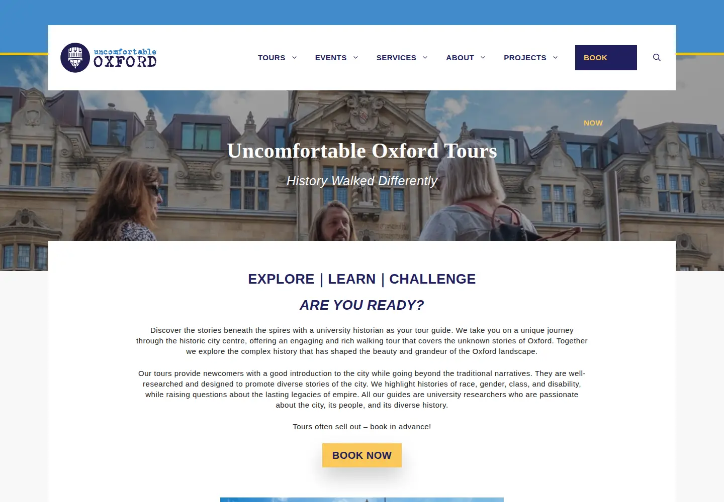 Screenshot of uncomfortableoxford.com