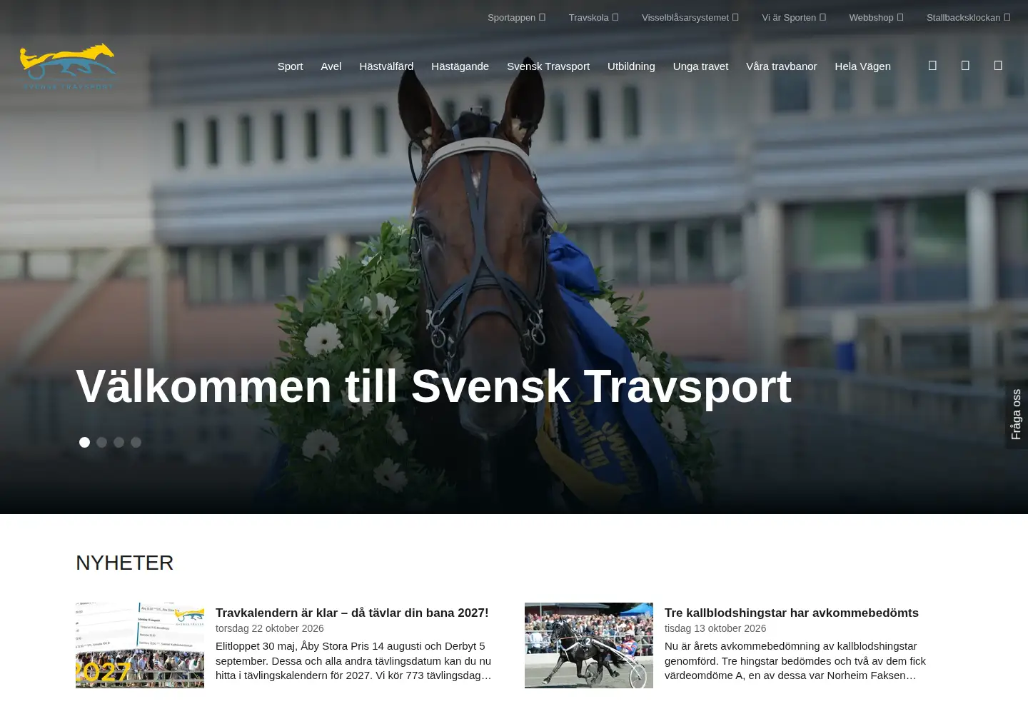 Screenshot of travsport.se